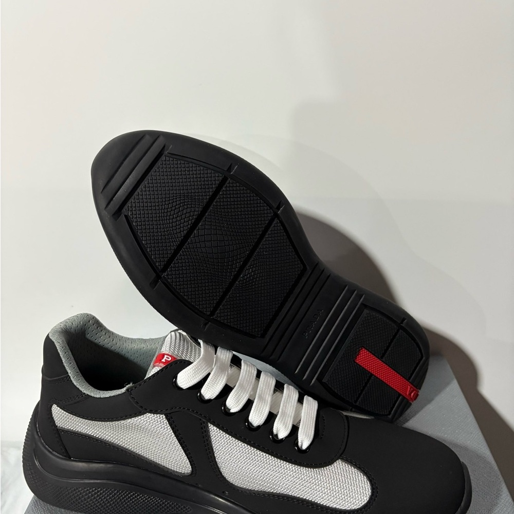 Prada Black and White Men's Sneakers